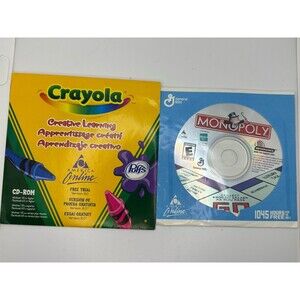 2000s Kids PC Games General Mills Monopoly Crayola Creative Learning CD ROM